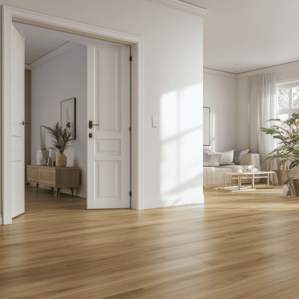 Large room with beautiful hardwood floors