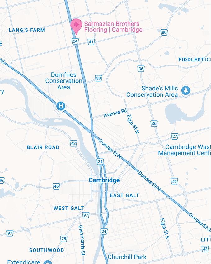 Cambridge location map