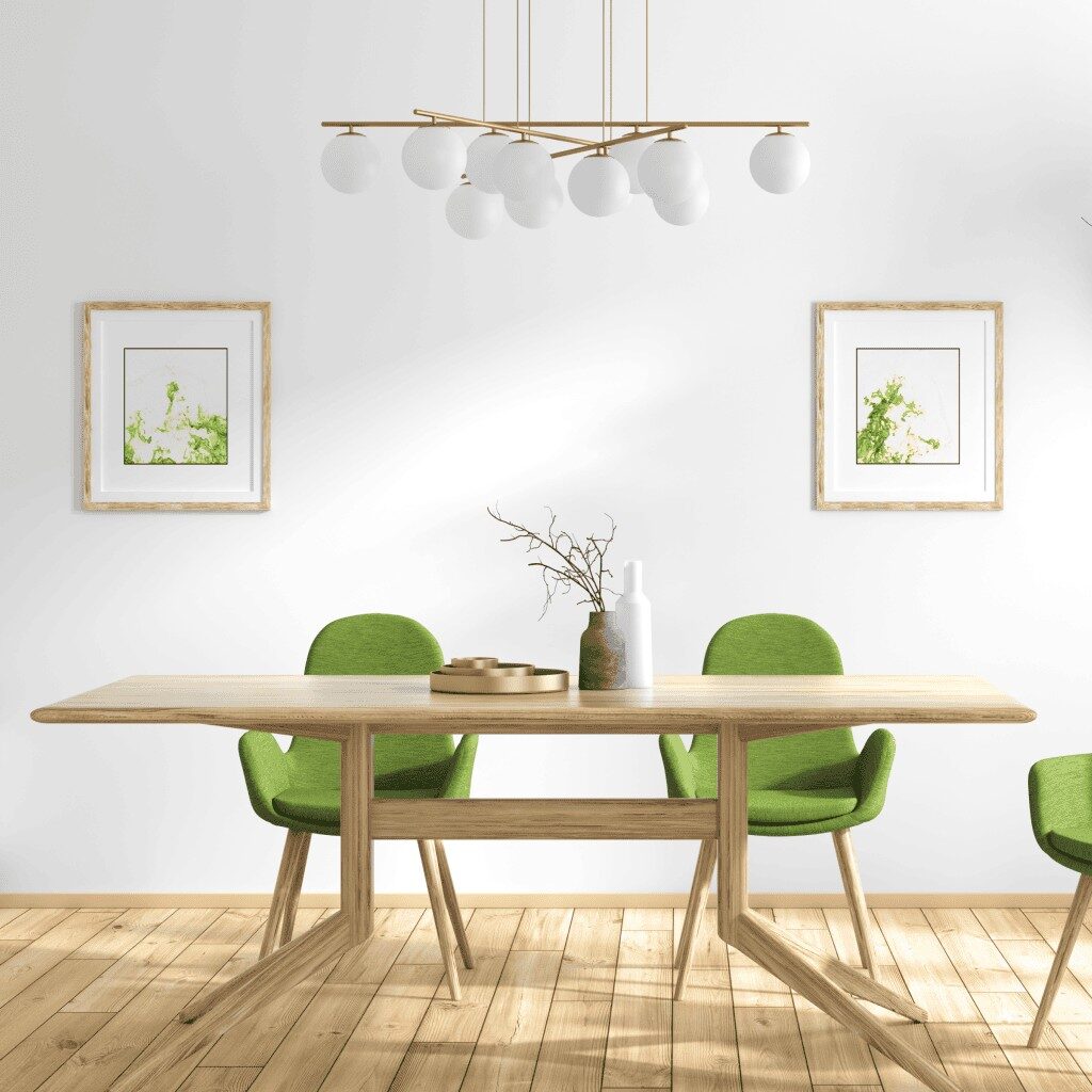Interior design of modern dining room